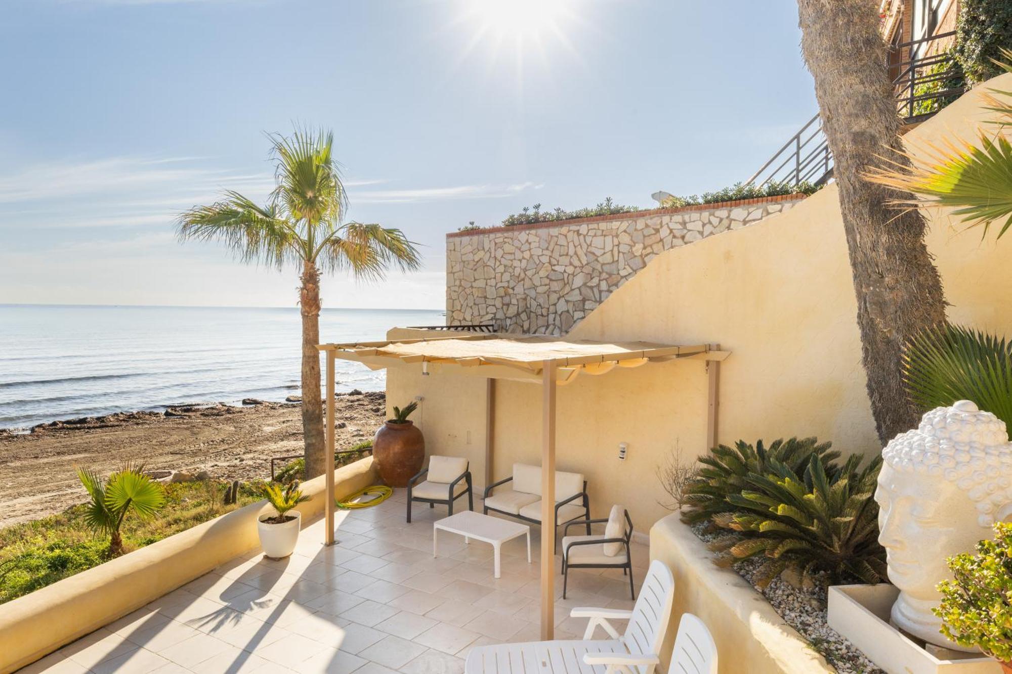 Maravilloso Apartamento Amanecer Cabo A Pie De Playa Y Mar En Chalet Roquetes Alicante Dış mekan fotoğraf